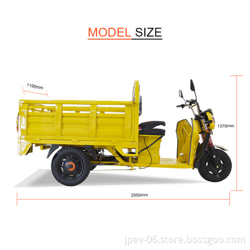 JINPENG 5007 DLS EEC Three Wheeled Trade Show Tent Electrico Tricycle for Cargo